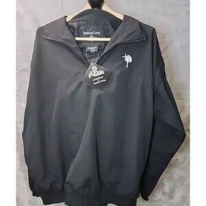 NWT Jonathan Corey Windbreaker Shirt Mens Black M SC Palmetto Tree Embroidered
